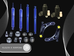 Amortecedor - Bandeja - Bieleta - Bucha para Suspensão - Pivô - Terminal de Direção Ponteira - Kit Coxim Batente Coifa e Rolamento do Amortecedor Dianteiro - Articulador Axial - Barra Estabilizadora